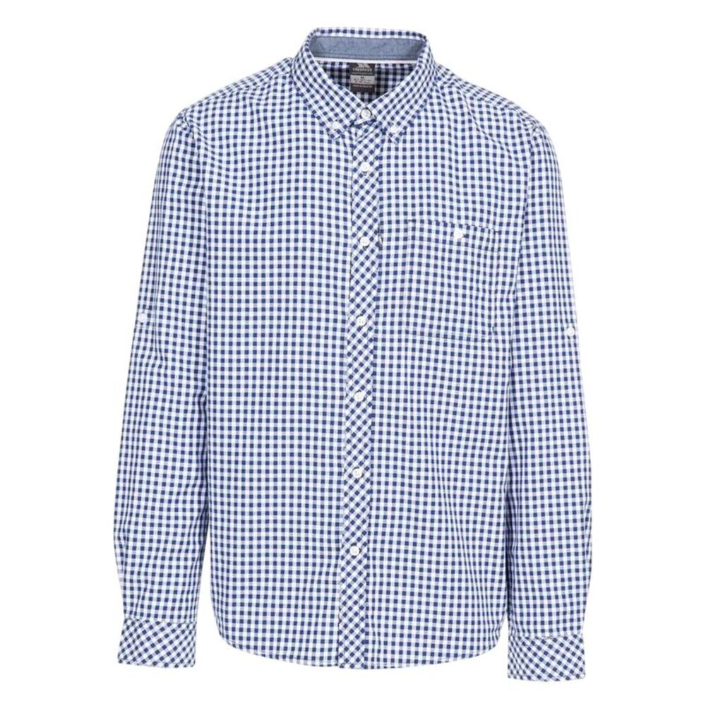 Trespass Mens Checkerboard Button-Down Shirt / Blue Check